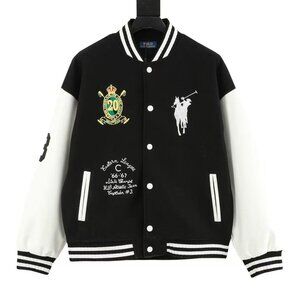 Polo Ralph Lauren embroidered patchwork baseball jacket